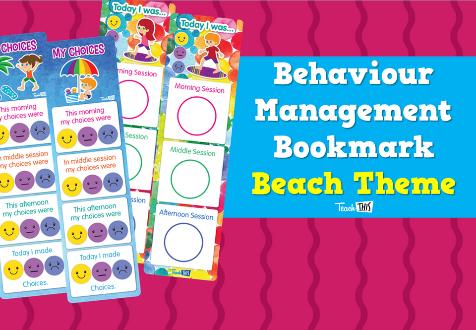 Behaviour Management Bookmark - Beach Theme