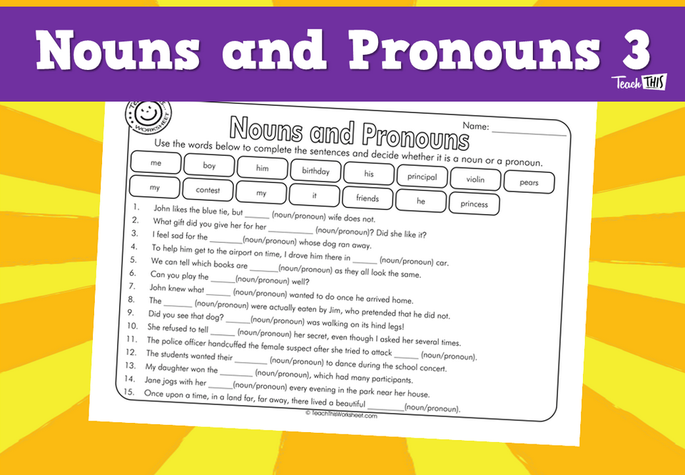 Nouns and Pronouns 3