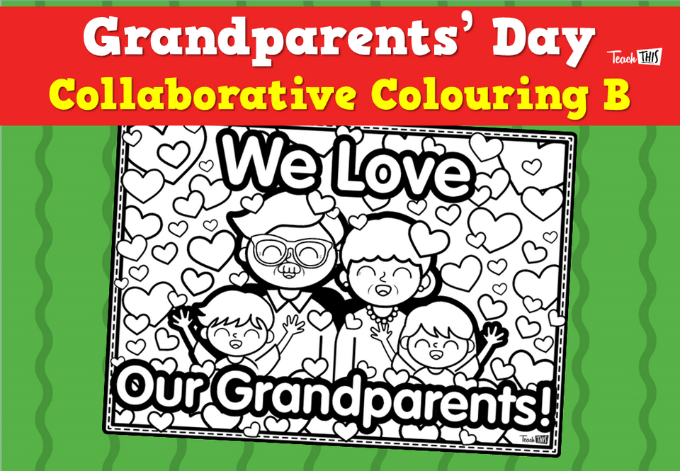 Grandparents' Day - Collaborative Colouring B