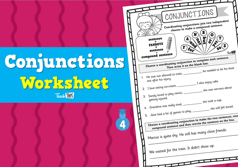 Conjunctions Worksheet