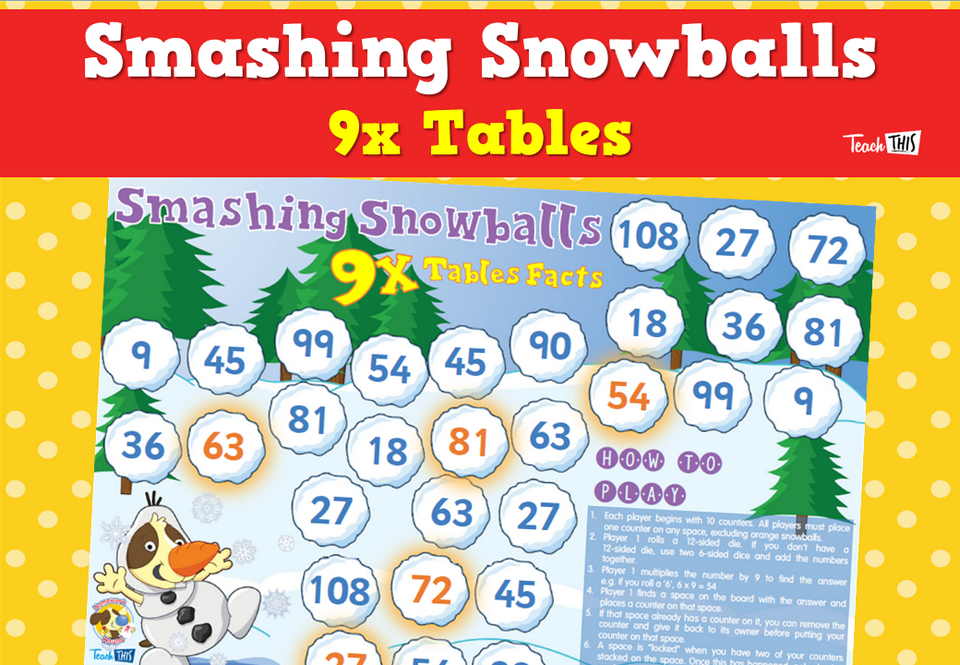 Smashing Snowballs - 9x Tables