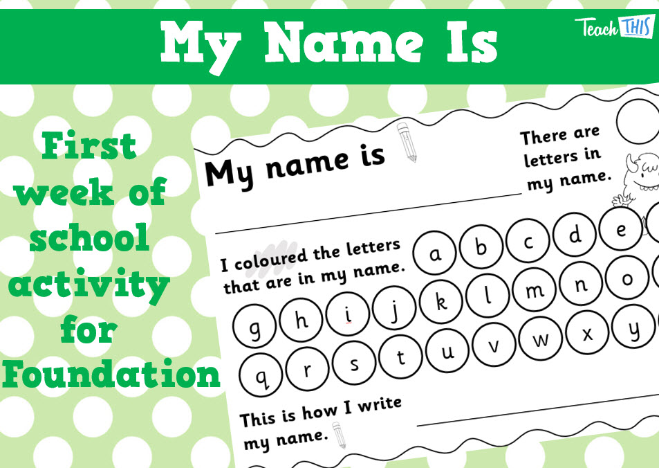 My Name is - Worksheet