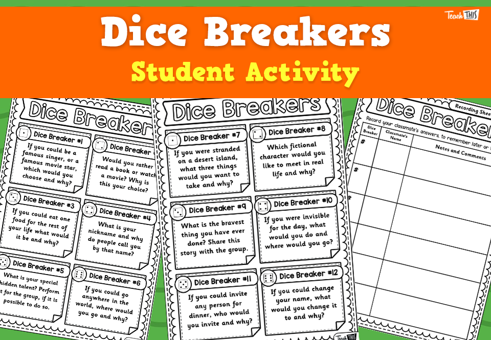 Dice Breakers - Student Activity