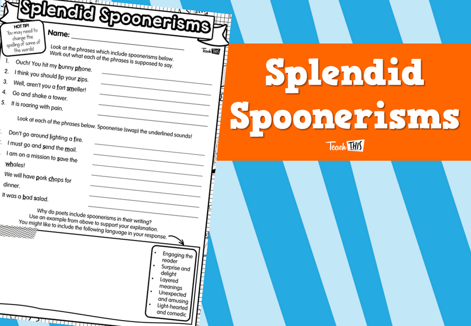 Splendid Spoonerisms