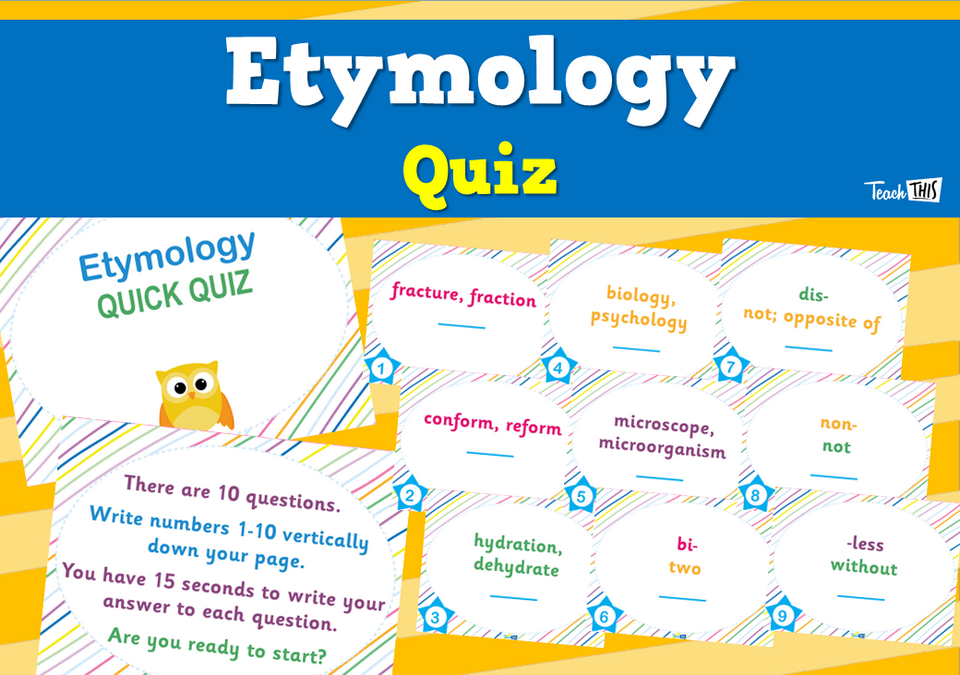 Etymology - Quiz