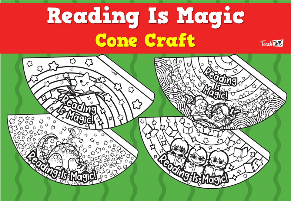 Reading Is Magic Cone Craft