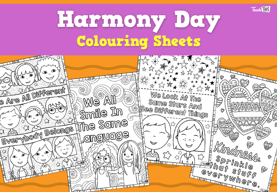 Harmony Day - Colouring Sheets
