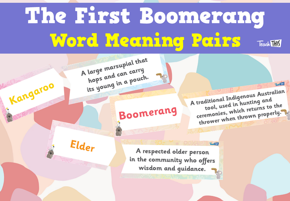 The First Boomerang - Word Meaning Pairs