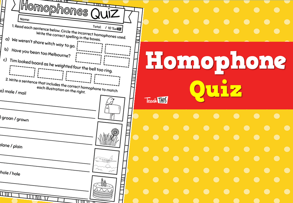 Homophone Quiz