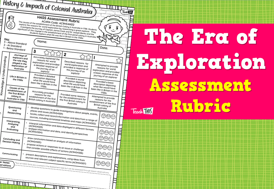 The Era of Exploration Assessment Rubric