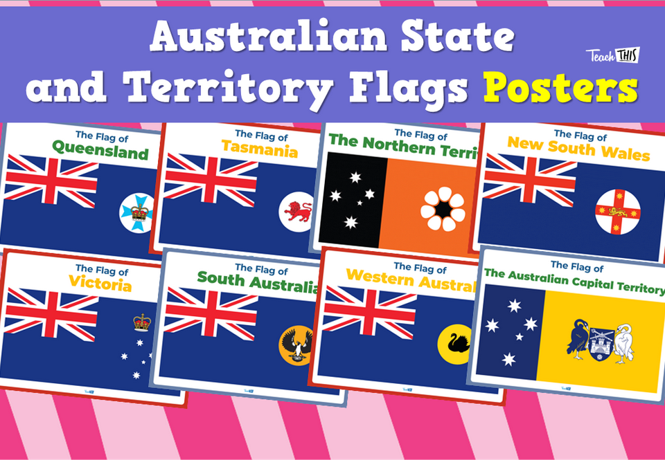 Australian State and Territory Flags - Posters
