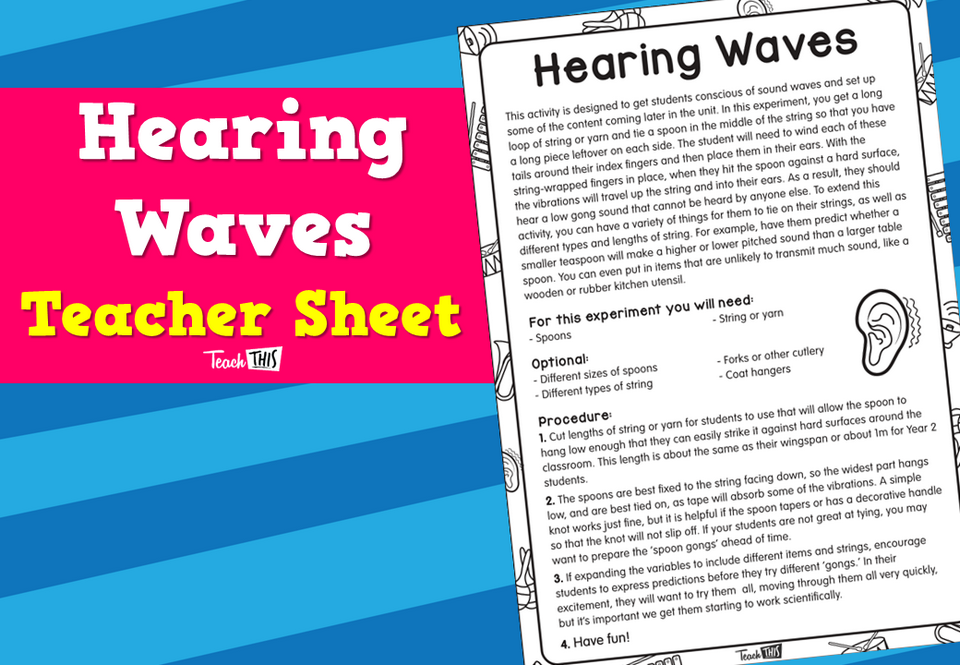 Hearing Waves Teacher Sheet