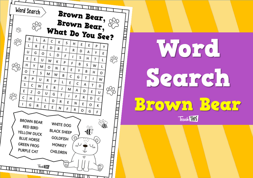 Word Search - Brown Bear