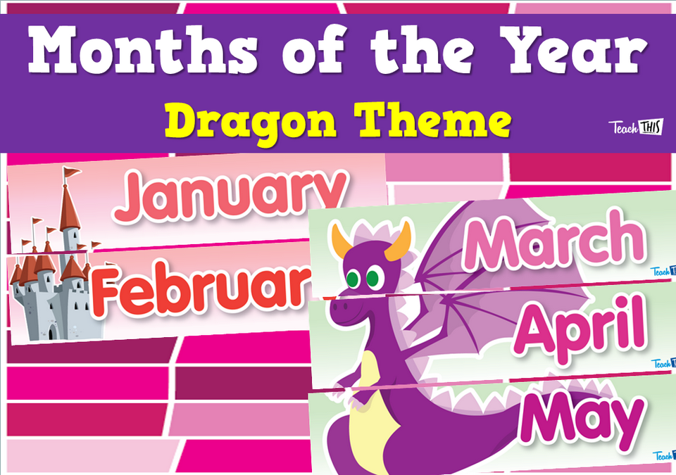 Months of the Year - Dragon Theme