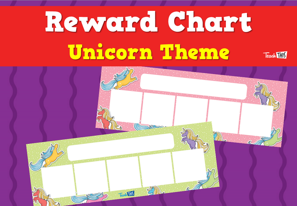 Reward Chart - Unicorn Theme