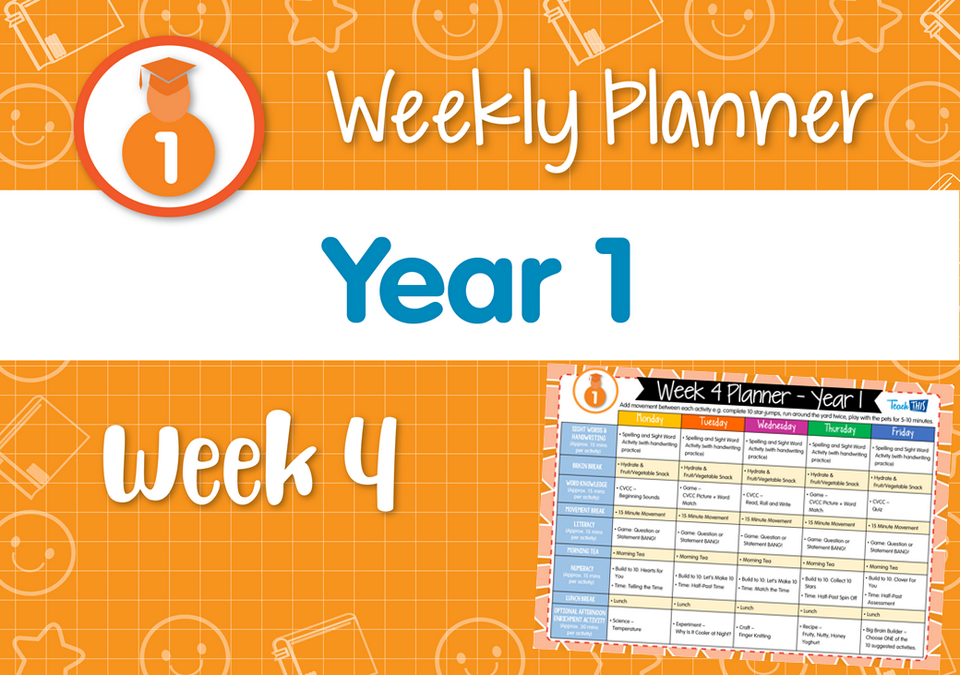 Weekly Planner - Year 1 Week 4
