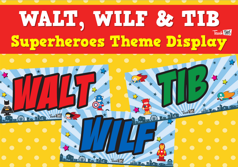 WALT, WILF & TIB - Superheroes Theme Display