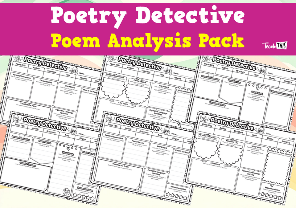 Poetry Detective - Poem Analysis Pack