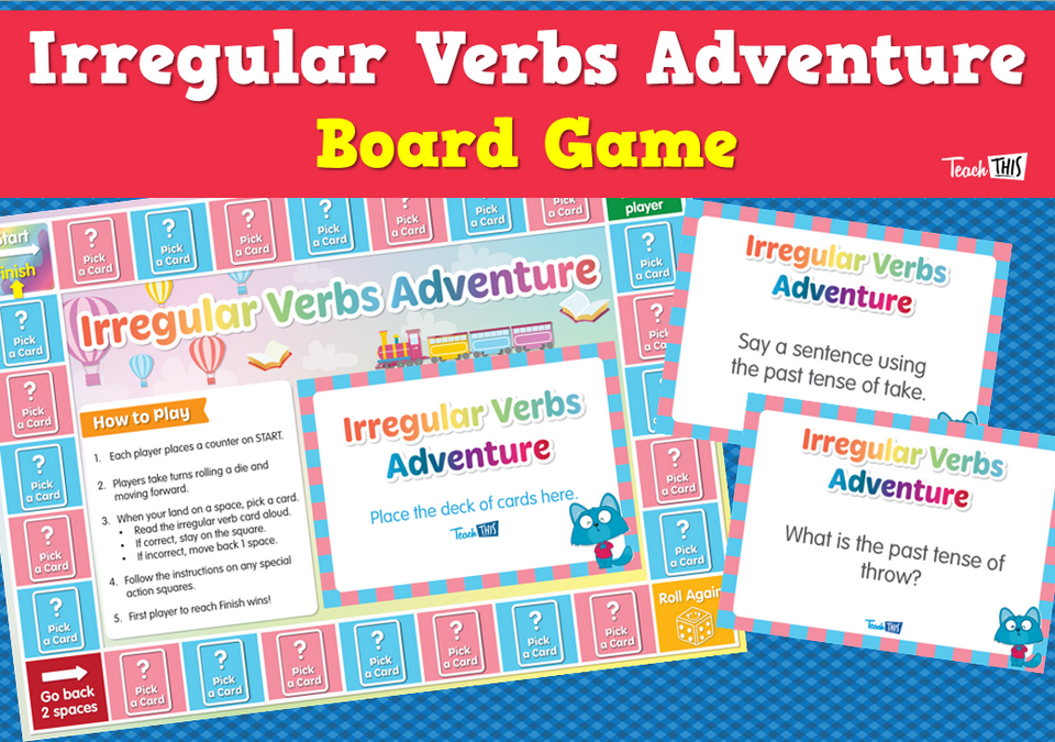 Irregular Verbs Adventure - Board Game