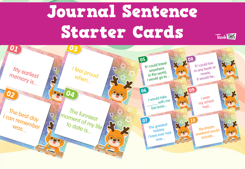 Journal Sentence Starter Cards