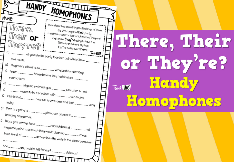 There, Their Or They’re? - Handy Homophones