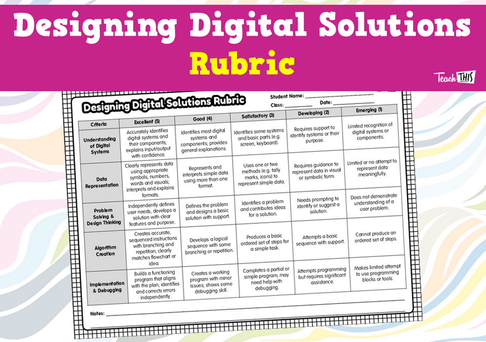 Designing Digital Solutions Rubric