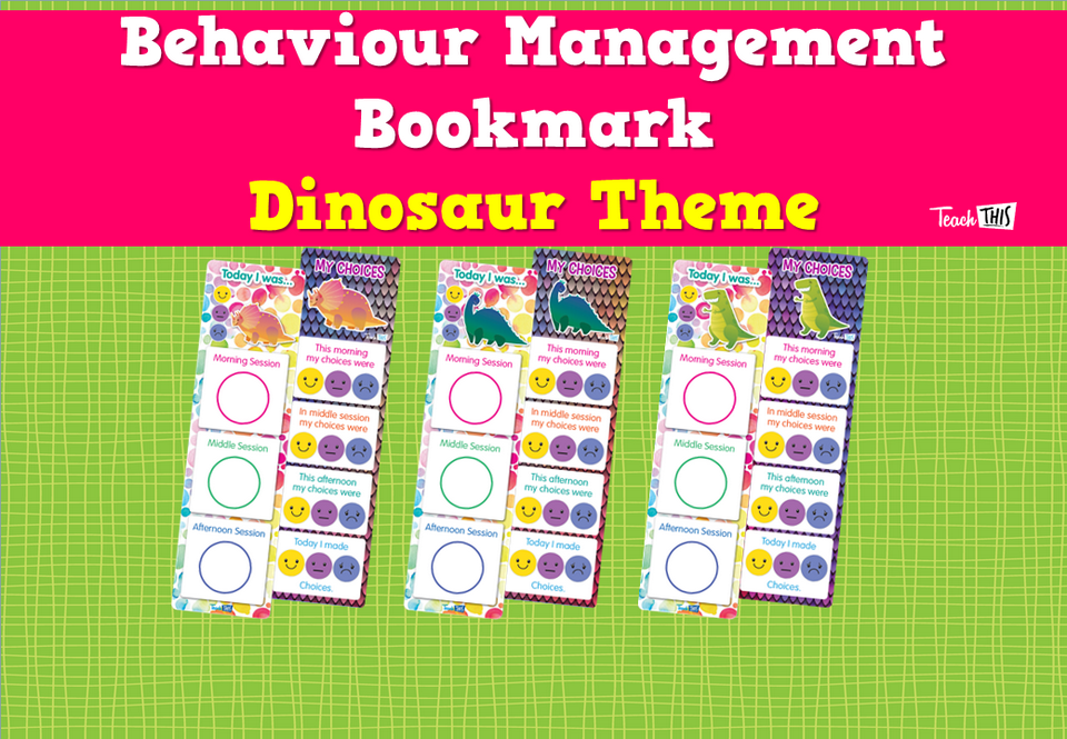 Behaviour Management Bookmark - Dinosaur Theme