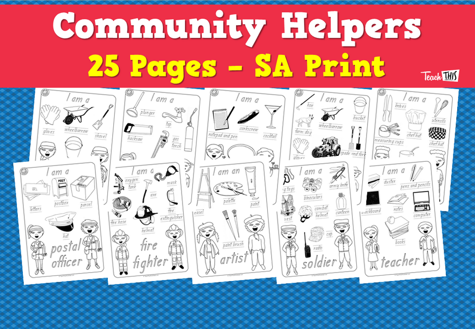 Community Helpers - 25 pages - SA Print