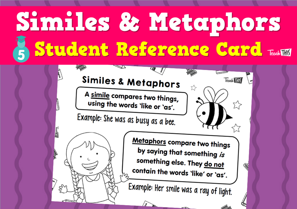 Similes & Metaphors - Student Reference Card