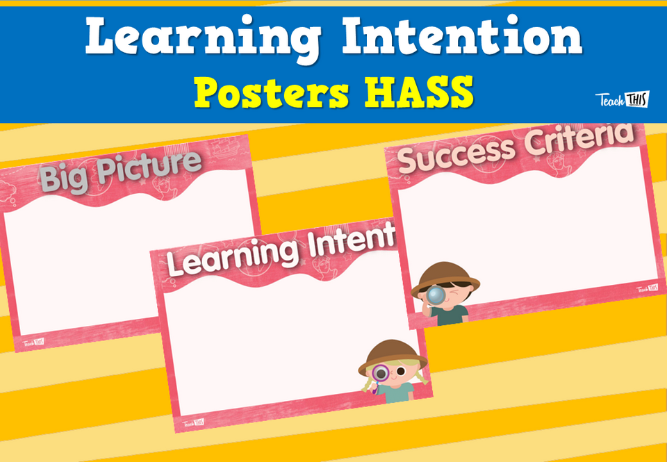 Learning Intention Posters HASS