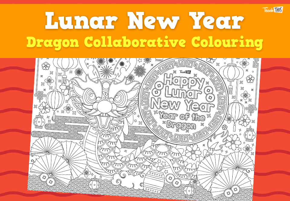 Lunar New Year - Dragon Collaborative Colouring