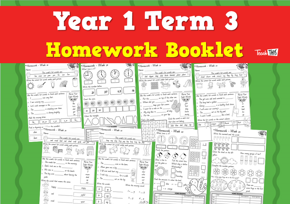 Year 1 Term 3 Homework Booklet