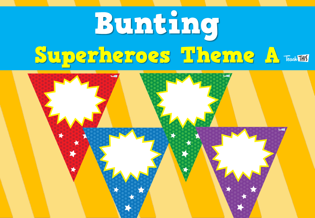 Bunting - Superheroes Theme A