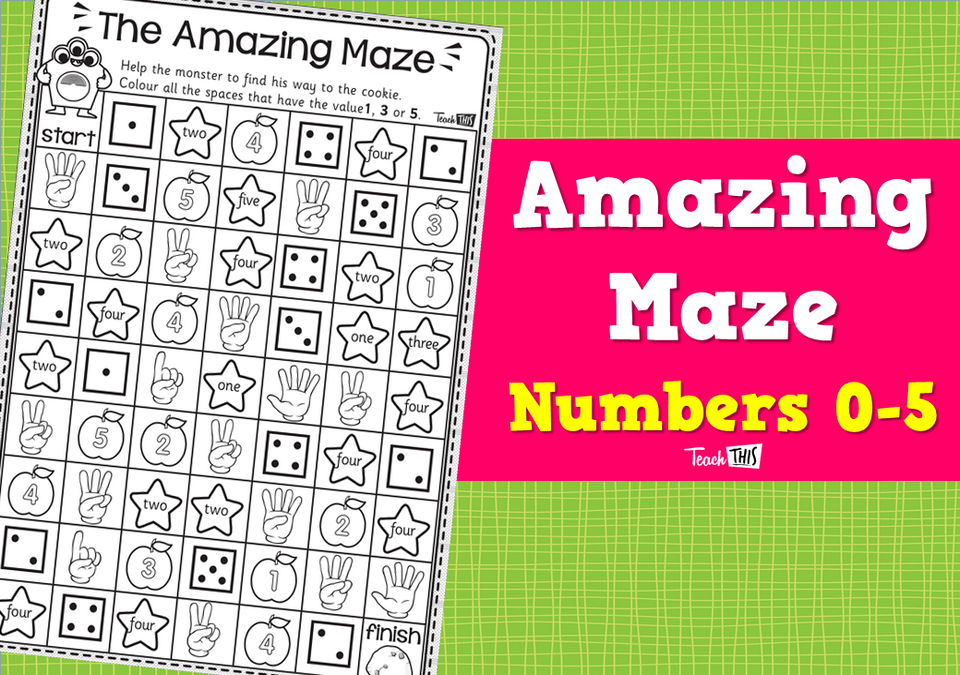 Amazing Maze - Numbers 0-5