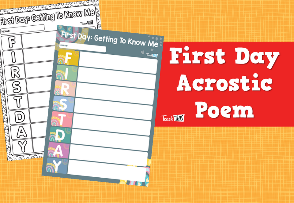 First Day: Acrostic Poem
