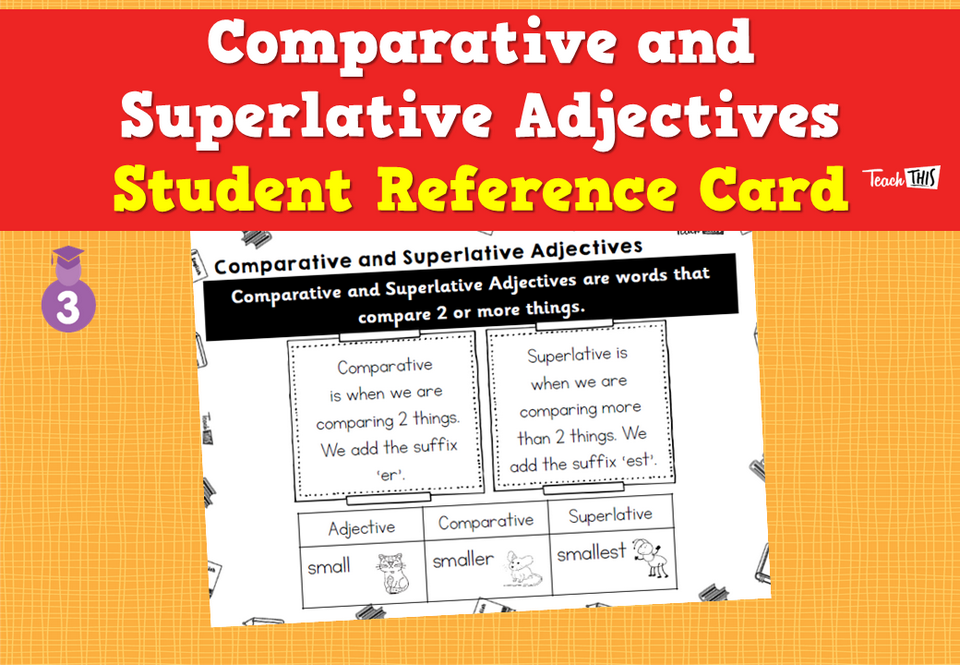 Comparative and Superlative Adjectives - Student Reference Card
