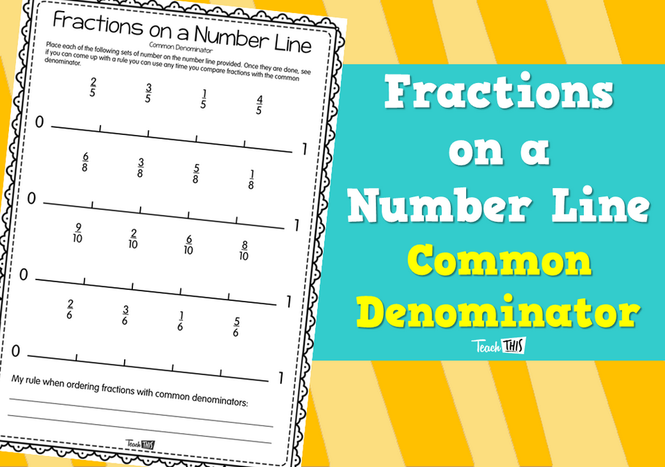 Fractions on a Number Line - Common Denominator