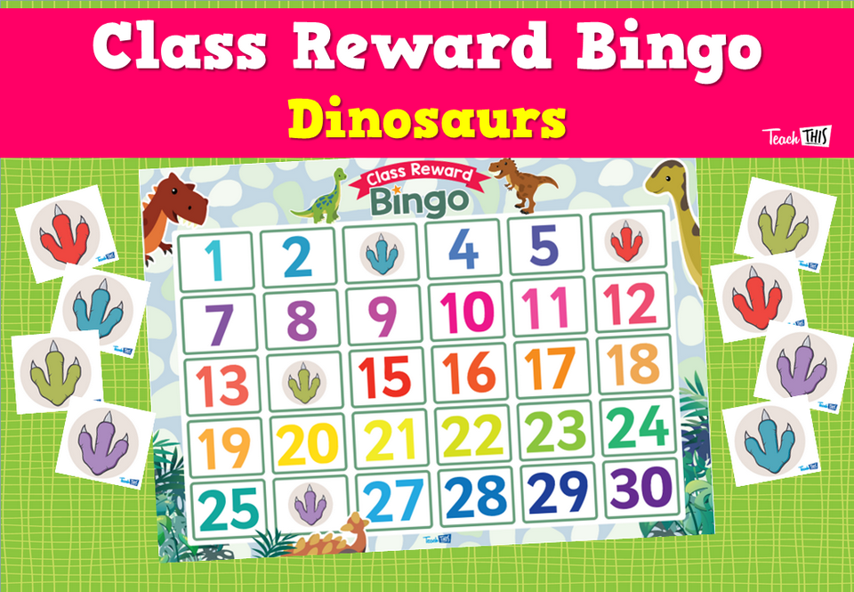 Class Reward Bingo - Dinosaurs