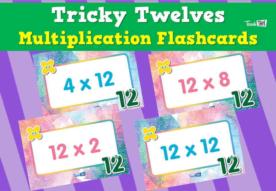 Tricky Twelves- Multiplication Flashcards