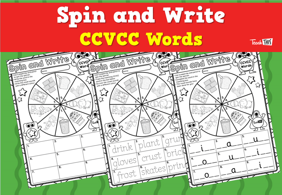 Spin and Write CCVCC Words