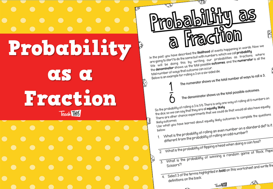 Probability as a Fraction