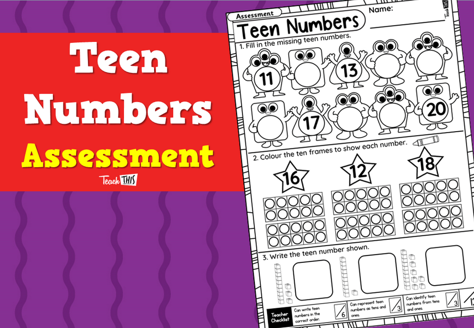 Teen Numbers Assessment