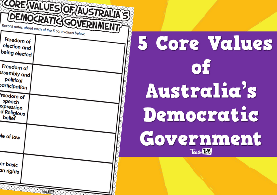5 Core Values of  Australia's Democratic Government