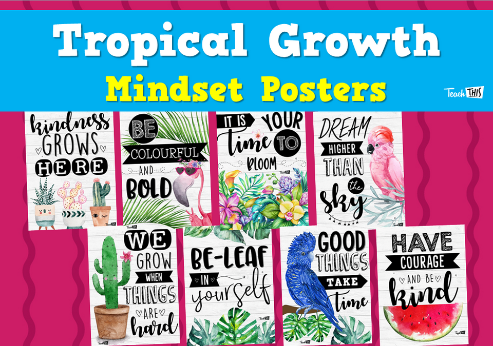 Tropical Growth Mindset Posters