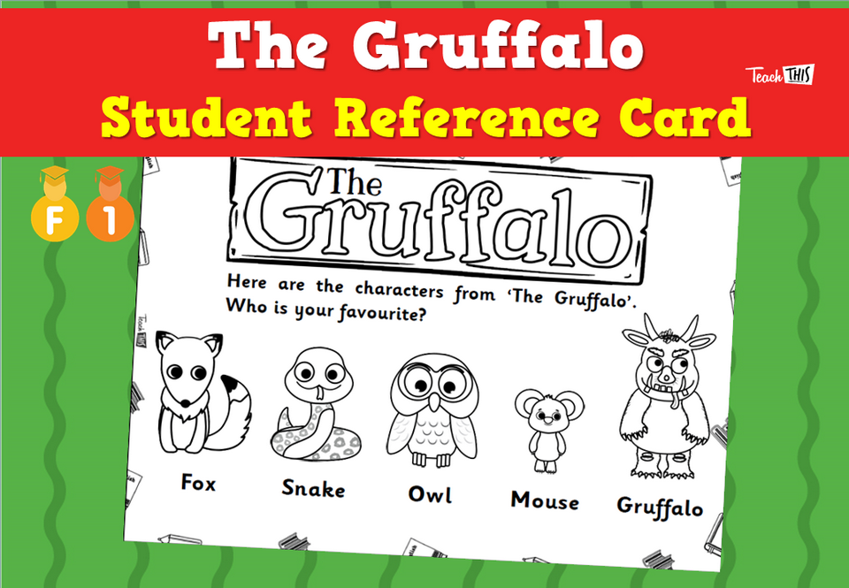 The Gruffalo - Student Reference Card