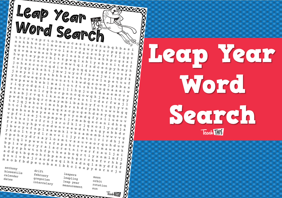 Leap Year Word Search