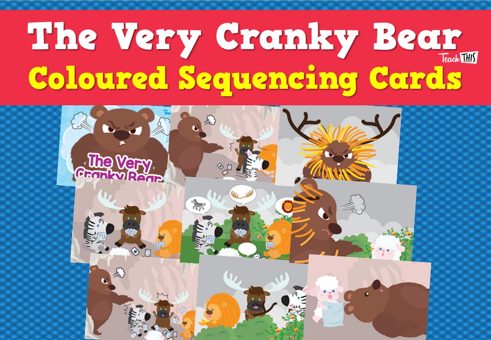 The Very Cranky Bear - Coloured Sequencing Cards