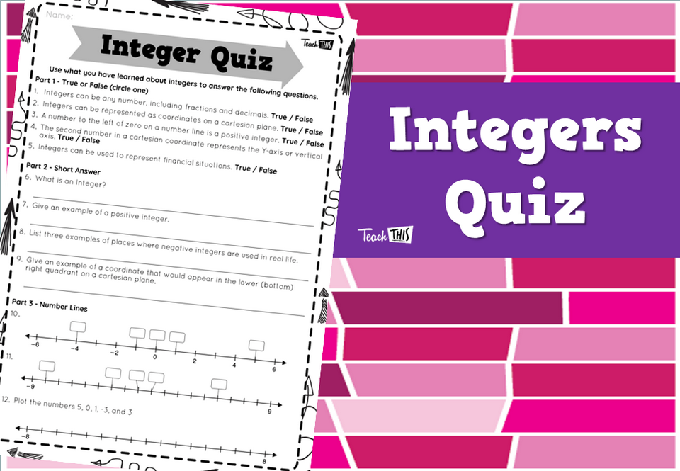 Integers Quiz