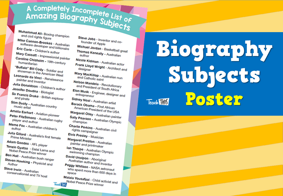 Biography Subjects - Poster