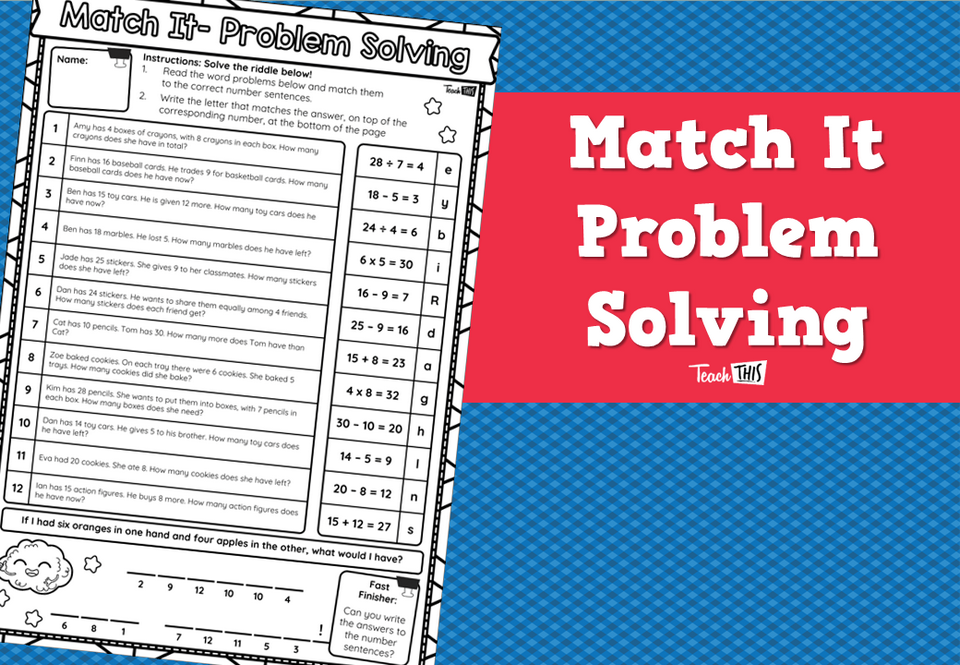 Match It- Problem Solving